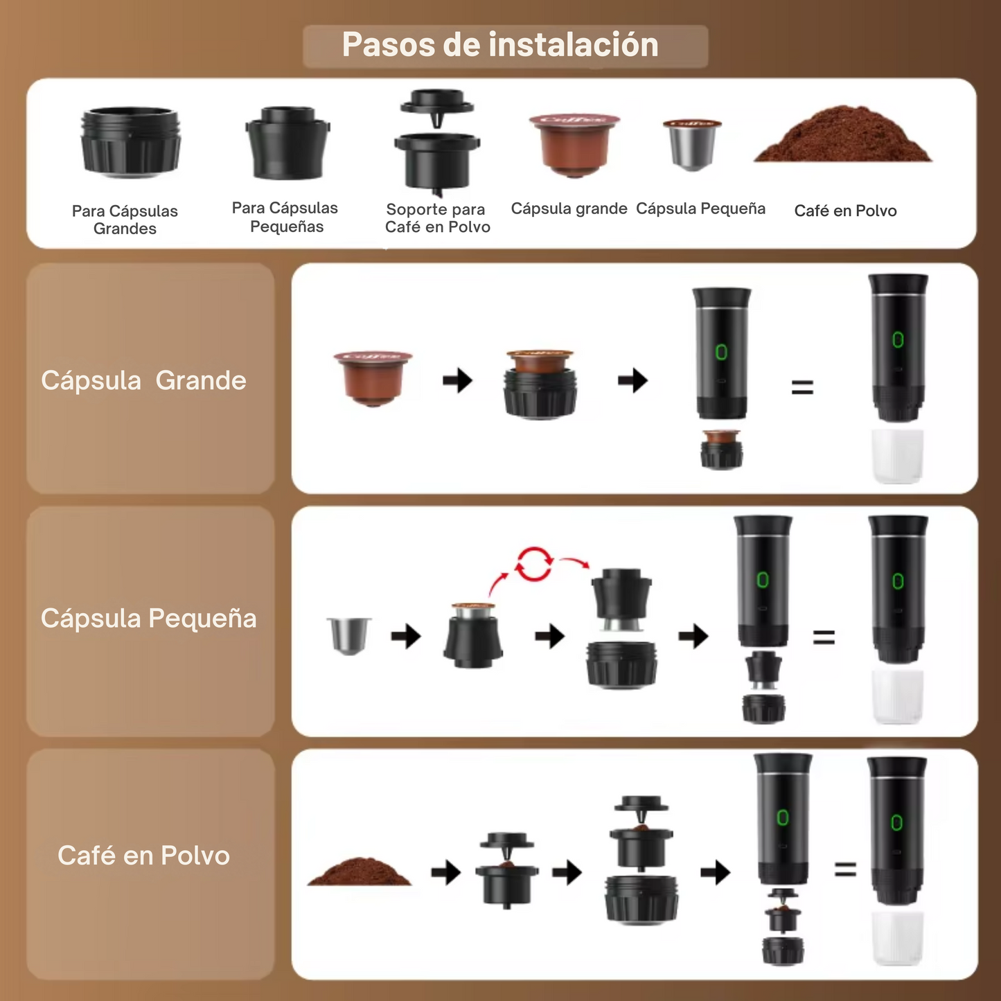 Cafetera Portátil 3en1